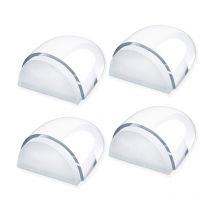 Ersandy - Set de 4] Topes de puerta, topes de puerta transparentes y topes de puerta adhesivos para suelos y parqué, topes de puerta, protección de