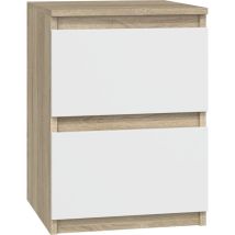 Worktop Express - Malwa M2 Nachttisch - Sonoma Eiche/weiß
