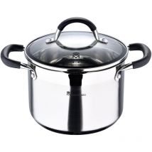 ‎ Masterpro - Kochtopf ø20x14cm 4l Edelstahl mit Deckel foodies bgmp-1505-bk masterpro