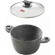 Accademiamugnano - Topf mit Glasdeckel 'Herz aus Stein' ø cm. 24