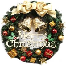 Couronne de Noel Porte,Sapin de Noel Guirlande de Noel Decoration de Noel Exterieur , 30CM Christmas Wreath - Topiky