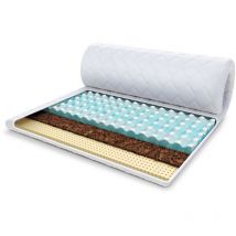 FDM - Topper 180x200 cm Matratzenauflage mit RavineBlue-Schaum 7cm Schoner Latex H3 H4