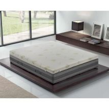Topper 180x200 de espuma viscoelástico - altura 10 cm - funda extraíble - ortopedia