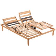 Dorelan - Somier cama articulado de láminas Natural regulable 150x190 cm