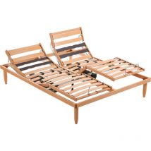 Dorelan - Somier cama articulado de láminas Natural regulable 90x190 cm