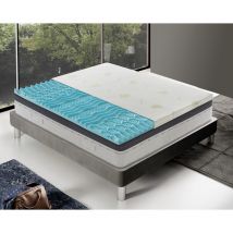 Topper correttore di rigidità in Memory Foam - Tessuto all'aloe Vera 160x190