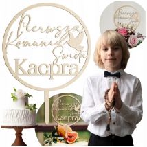 Topper de gâteau de communion avec NOM GRAND nom de première communion