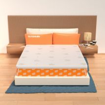 Topper Singolo 80x190 in waterfoam - alto 8 cm, sfoderabile, tessuto AloeVera Correttore H8
