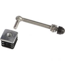 Torbandset für Gartentore, M12, Länge 130 mm, für Vierkantrohr, Edelstahl