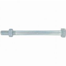 Boulon de charpente tête carrée F2 18x200 filetage 60 mm + Écrou 6 pans acier zingué argent torbel - F218201