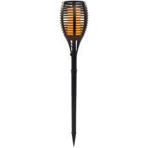 Lumi Jardin Torche Solaire Maity Sun - Effet Flamme - Led - H 80 Cm - Blanc Chaud