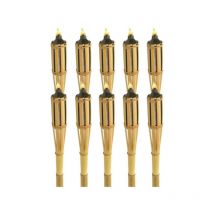 Outils Et Nature - Torches à huile en bambou 120 cm - Lot de 10