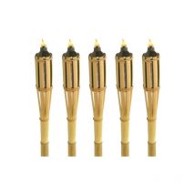 Torches à huile en bambou 120 cm - Lot de 5