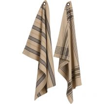 Torchon à rayures (Lot de 2)