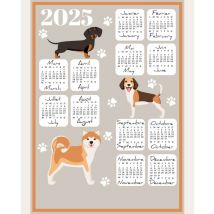 Torchon de cuisine chien Beige 46x60 cm