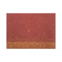 Torchon de cuisine Noël neige 50x70 9450/1 torchon en coton rouge
