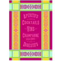 Torchon de cuisine rectangulaire en coton jacquard - Apéro