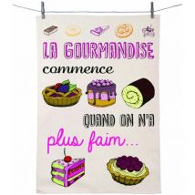 Torchon en coton décoré - Gourmandise