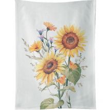 Torchon en coton Tournesols 50 x 70 cm