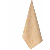 Torchon Jaune imprimé Fromages 50 x 70 cm – 100% coton – 260 gr/m² – Fabriqué au Portugal