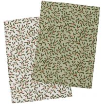 Torchons de cuisine à motif fin mistletoe, 50 x 70 cm, 2 pièces.