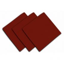 Lot de 3 serviettes de table en coton 45x45 cm panama rouge, par Soleil d'Ocre