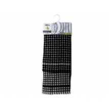 Lot de 2 torchons carre eponge noir - Noir