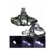 Torcia lampada frontale led ricaricabile 3 led 5000 lumen cree T6 R5 RJ3000