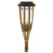Torcia solare in bamboo led 54 cm