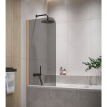 Badplaats - Paroi baignoire Torino 60 x 140 cm noir - verre noir