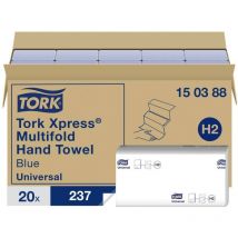 150388 Essuie-main en papier bleu 20 pc(s) - Tork