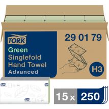 Handtuch Tork 290179 2-lagig,dekorprägung Grün L230xb248mm 15x250 Pk.