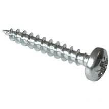 Tornillo aglomerado cabeza redonda pz galvanizado en cruz Tornillo de madera 4x30 mm (paquete de 12 tornillos)