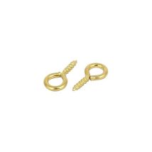 Tornillo De Ojo Acero Galvanizado (29 Uds) 21.5 Mm Dorado