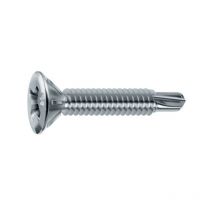 Mustad - Tornillo Drillex para pvc - Cabeza avellanada reducida Philips - Ø3,9x25 mm - Caja de 1000 - Cromado - SP435A390250C8C