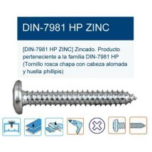 Tornillo r-chapa din 7981hp alomada ph1 2,9x19 4x3-4 t8129019 (caja 10 unidades)