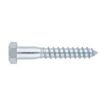 CHAVESBAO tornillo tirafondo 571 zinc. 16x100 c-50 , Tornillo tirafondo DIN 571 zincado 16x100 mm Cabeza hexagonal Acero zincado Caja de 50 unidades.