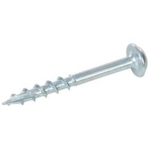 Tornillos galvanizados con cabeza de arandela y rosca gruesa No 8 x 1-1/2', 500 pzas