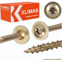 Klimas - Tornillos de carpintería con cabeza de placa WKCP-06120