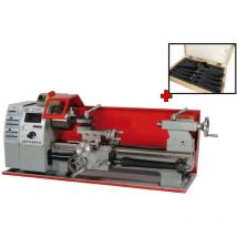 Holzmann - Tornio parallelo metallo velocita variabile ed400fd + utensili 9tlg10