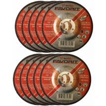 Toroflex - Favorit Schruppscheibe Stahl universal 10 Stück - Größe:Ø 115 x 6.0 x 22.23 mm