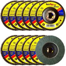 Toroflex - Fächerscheibe Zirkonkorund Basic 10 Stück - Körnung:Ø 115 x 22.23 mm - K.60