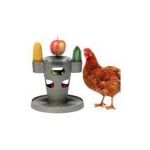 Chemin Des Poulaillers - Comedero para Pequeñas y Grandes Gallinas - Snack Tower para Aves de Corral - Comedero Interactivo y Entretenido para