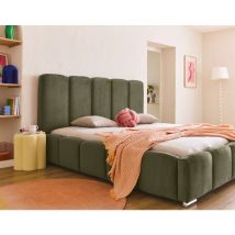 Bestmobilier - Torreon - lit coffre - 160x200 - sommier inclus - en velours - vert