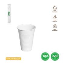 Torres Packung mit 100 plastic Bechern Weiß 220 cc