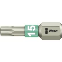 3867/1 ts tx 15 x 25 mm 05071033001 Torx-Bit t 15 Edelstahl d 6.3 1 St. - Wera