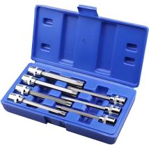Schraubenschlüssel-Steckschlüssel, lange Torx-Steckschlüssel, 7-teilig, 3/8 Zoll Außen-Torx-Steckschlüssel, lange Torx-Steckschlüssel T25, T30, T40,