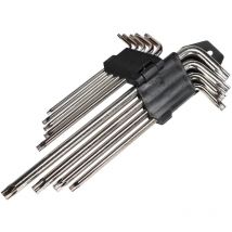 Torx Winkelschlüsselsatz lang T10-T50 Stiftschlüsselsatz 9 teilig
