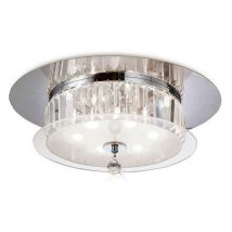 Diyas - Inspired Tosca - Techo empotrado redondo 6 cromo pulido claro, vidrio, cristal