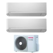 Toshiba - Doble Split Inverter Aire Acondicionado Serie seiya 10+13 con RAS-2M18U2AVG-E R-32 Wi-Fi Opcional 10000+13000